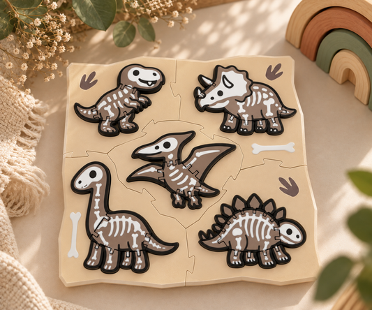 🌿Quebra-Cabeça Fóssil dos Dinossauros
