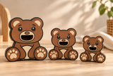 🌿Kit Bichinhos Comilões — Família Urso