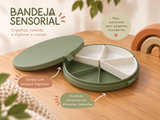 🌿Bandeja Sensorial Redonda com Tampa