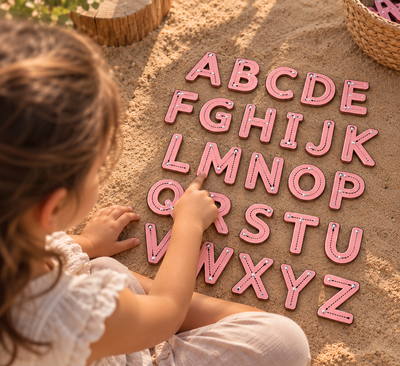 🌿 Traçado das Letras Maiúsculas — Kit A a Z